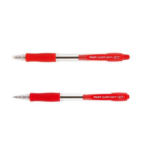 CANETA ESFEROGRÁFICA Super GRIP 0.7 - PILOT - saquinho com 02 unidades